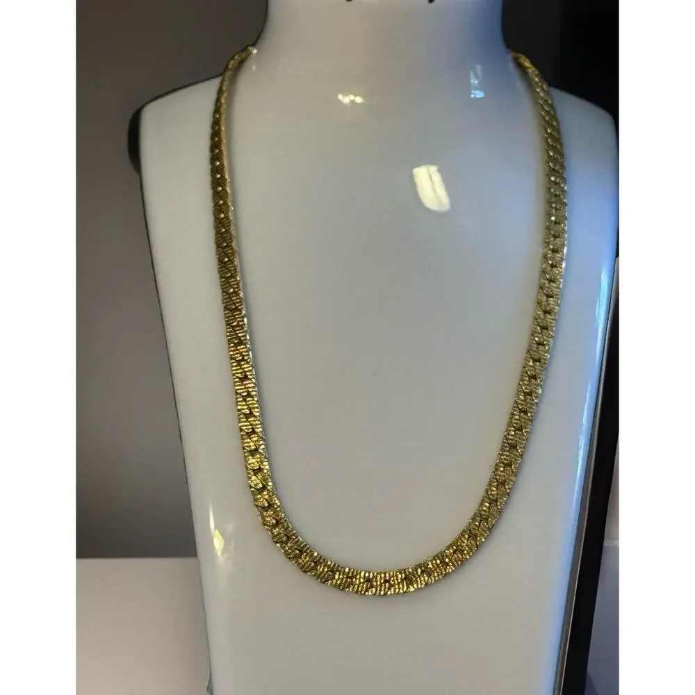 -NECKLACE Gold Tone Chain For Woman Or Men 16”